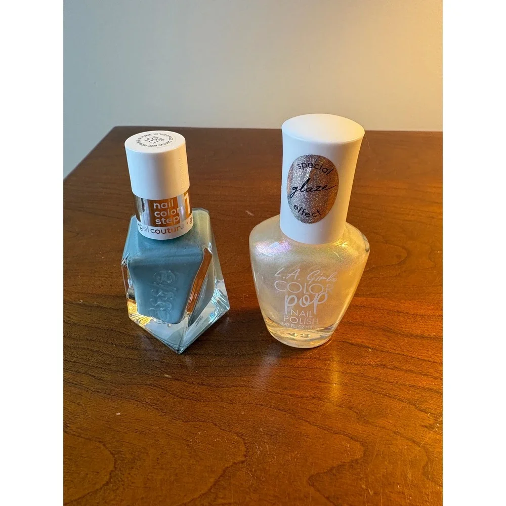 Essie Gel Couture First View &‎ L.A. Girl Color Pop Flirt Alert Nail Polish Set
